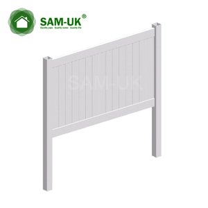 6' x 6' rackable vinyl privacy fence with double gate