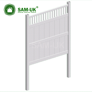 7 feet tall heavy duty vinyl privacy fence with top picket