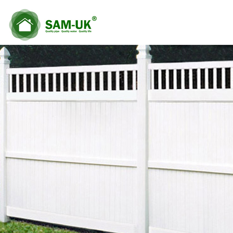 American style PVC vinyl full privacy fence garden fence