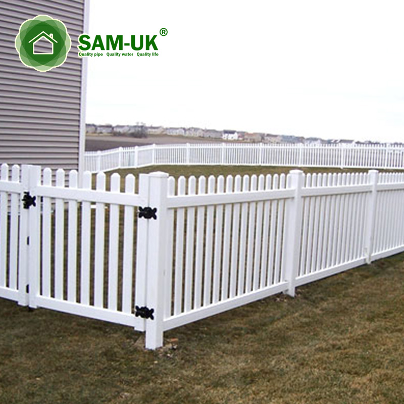 Elegant Garden Closed-Top White Plastic PVC Vinyl Privacy Fence