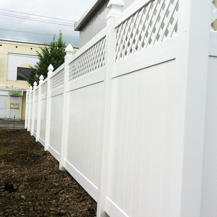 Pvc Plastic White Vinyl Privacy Garden Fence Panels For Privacy Safety