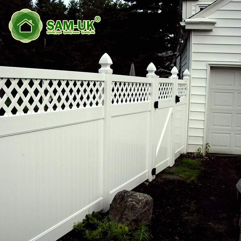 Easy Installation White Vinyl Privacy Lattice Fence